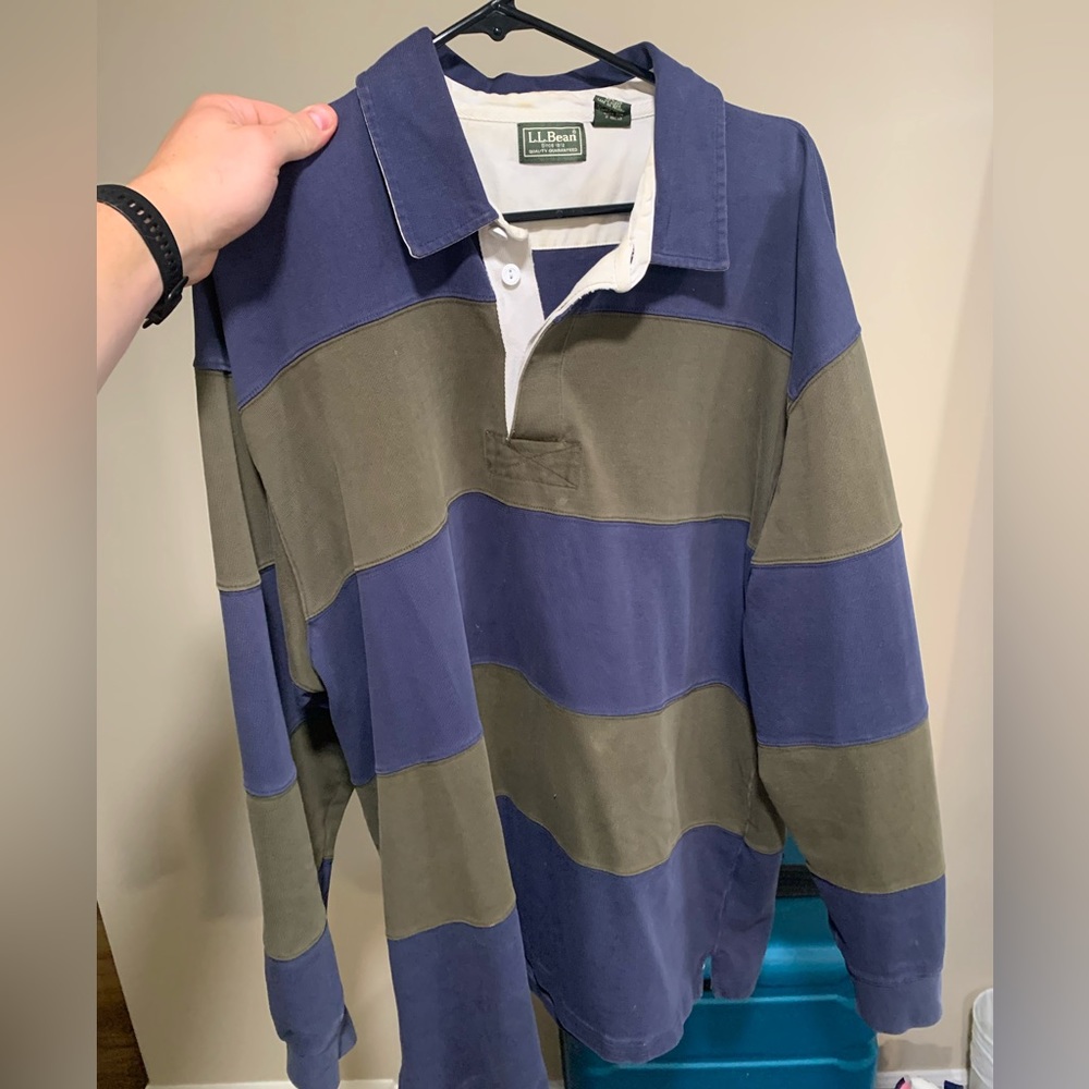 Ll bean rugby shirt xl